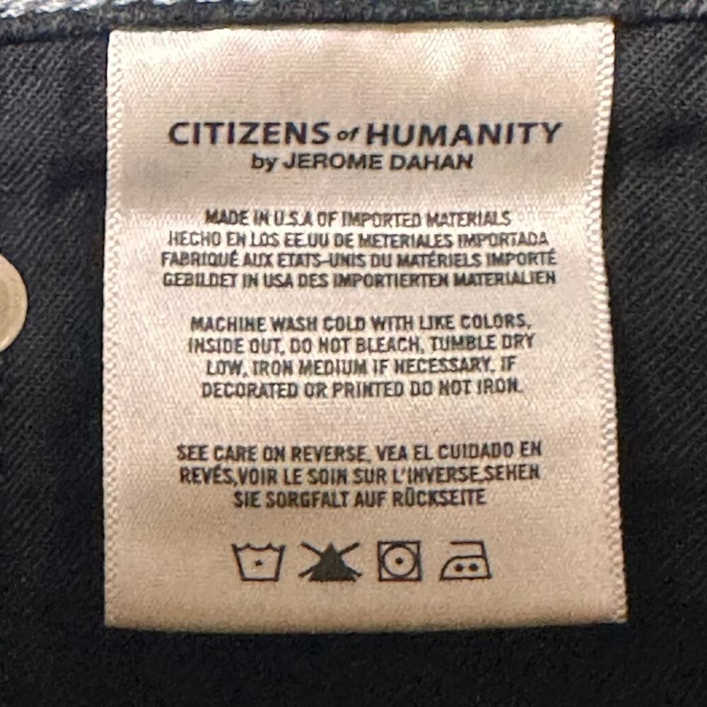 Citizens of Humanity Core Slim Straight Jeans Mens Size 32x34 Black Rock NWOT - Picture 7 of 10